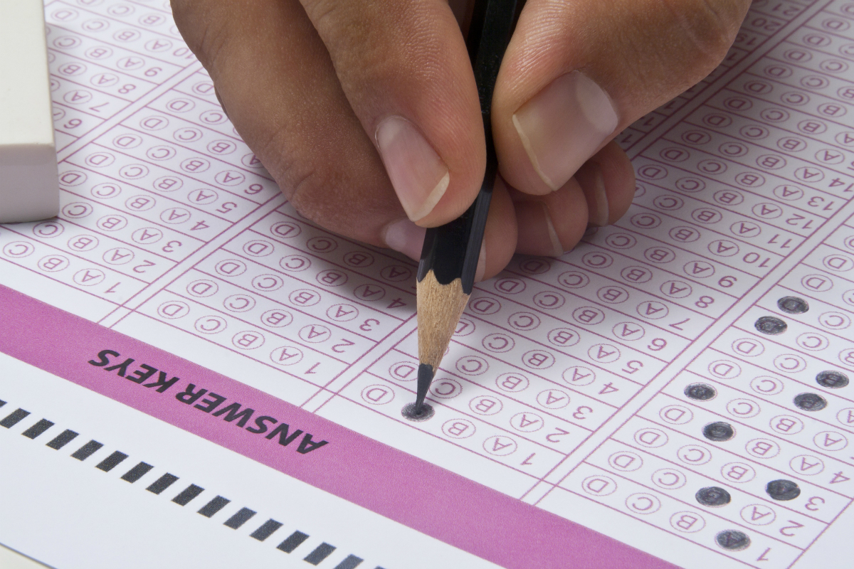 test answer sheet
